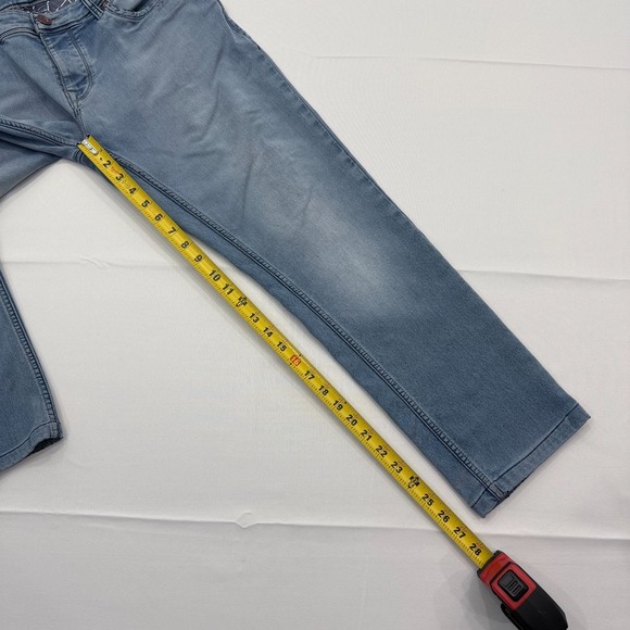 Lawman Jeans Relaxed Straight Denim Western 33x27 Womens 34 Stretch Light Wash - Picture 7 of 11